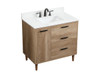 Elegant Decor VF47036NT-BS 36 inch single bathroom vanity in natural oak with backsplash