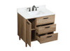 Elegant Decor VF47036NT-BS 36 inch single bathroom vanity in natural oak with backsplash