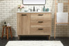 Elegant Decor VF47042NT-BS 42 inch single bathroom vanity in natural oak with backsplash