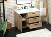 Elegant Decor VF47042NT-BS 42 inch single bathroom vanity in natural oak with backsplash