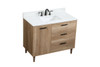 Elegant Decor VF47042NT-BS 42 inch single bathroom vanity in natural oak with backsplash