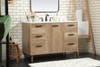 Elegant Decor VF47048NT-BS 48 inch single bathroom vanity in natural oak with backsplash