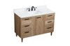 Elegant Decor VF47048NT-BS 48 inch single bathroom vanity in natural oak with backsplash