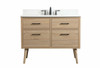 Elegant Decor VF41042MW-BS 42 inch single bathroom vanity in mango wood with backsplash