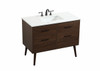 Elegant Decor VF41042MWT 42 inch single bathroom vanity in walnut Elegant Decor VF41042MWT 42 inch single bathroom vanity in walnut
