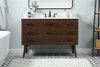 Elegant Decor VF41048MWT-BS 48 inch single bathroom vanity in walnut with backsplash