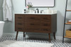 Elegant Decor VF41048MWT-BS 48 inch single bathroom vanity in walnut with backsplash