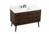 Elegant Decor VF41048MWT-BS 48 inch single bathroom vanity in walnut with backsplash