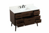 Elegant Decor VF41048MWT-BS 48 inch single bathroom vanity in walnut with backsplash