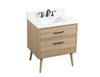 Elegant Decor VF41030MW-BS 30 inch single bathroom vanity in mango wood with backsplash