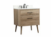 Elegant Decor VF41030NT-BS 30 inch single bathroom vanity in natural oak with backsplash