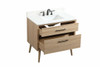 Elegant Decor VF41036MW-BS 36 inch single bathroom vanity in mango wood with backsplash