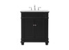 Elegant Decor VF50030BK 30 inch single bathroom vanity set in black