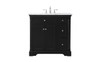 Elegant Decor VF53036BK 36 inch single bathroom vanity set in black Elegant Decor VF53036BK 36 inch single bathroom vanity set in black