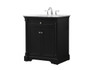 Elegant Decor VF53030BK 30 inch single bathroom vanity set in black Elegant Decor VF53030BK 30 inch single bathroom vanity set in black