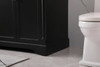 Elegant Decor VF53072DBK 72 inch double bathroom vanity set in black