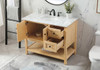 Elegant Decor VF27042NW 42 inch single bathroom vanity in natural wood