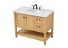 Elegant Decor VF27042NW 42 inch single bathroom vanity in natural wood