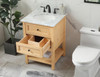 Elegant Decor VF27024NW 24 inch single bathroom vanity in natural wood Elegant Decor VF27024NW 24 inch single bathroom vanity in natural wood
