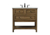 Elegant Decor VF27036DW 36 inch single bathroom vanity in driftwood Elegant Decor VF27036DW 36 inch single bathroom vanity in driftwood