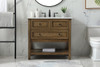 Elegant Decor VF27036DW 36 inch single bathroom vanity in driftwood Elegant Decor VF27036DW 36 inch single bathroom vanity in driftwood