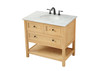 Elegant Decor VF27036NW 36 inch single bathroom vanity in natural wood Elegant Decor VF27036NW 36 inch single bathroom vanity in natural wood