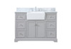 Elegant Decor VF60248BK-BS 48 inch single bathroom vanity in black with backsplash