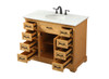 Elegant Decor VF15042NW 42 inch single bathroom vanity in natural wood