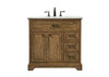 Elegant Decor VF15036DW 36 inch single bathroom vanity in driftwood