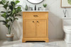 Elegant Decor VF15030NW 30 inch single bathroom vanity in natural wood