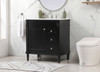 Elegant Decor VF31832BK 32 inch single bathroom vanity in black Elegant Decor VF31832BK 32 inch single bathroom vanity in black