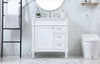 Elegant Decor VF31832WH 32 inch single bathroom vanity in white Elegant Decor VF31832WH 32 inch single bathroom vanity in white