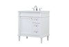 Elegant Decor VF31832WH 32 inch single bathroom vanity in white Elegant Decor VF31832WH 32 inch single bathroom vanity in white