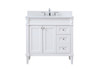 Elegant Decor VF31836WH-BS 36 inch single bathroom vanity in white with backsplash