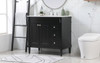 Elegant Decor VF31836BK 36 inch single bathroom vanity in black Elegant Decor VF31836BK 36 inch single bathroom vanity in black