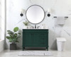 Elegant Decor VF31842GN-BS 42 inch single bathroom vanity in green with backsplash