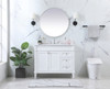 Elegant Decor VF31842WH-BS 42 inch single bathroom vanity in white with backsplash