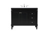 Elegant Decor VF31842BK 42 inch single bathroom vanity in black Elegant Decor VF31842BK 42 inch single bathroom vanity in black