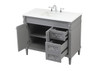Elegant Decor VF31842GR 42 inch single bathroom vanity in grey Elegant Decor VF31842GR 42 inch single bathroom vanity in grey