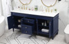 Elegant Decor VF31872DBL 72 inch double bathroom vanity in blue