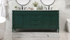 Elegant Decor VF31872DGN 72 inch double bathroom vanity in green Elegant Decor VF31872DGN 72 inch double bathroom vanity in green