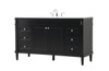 Elegant Decor VF31860BK 60 inch single bathroom vanity in black Elegant Decor VF31860BK 60 inch single bathroom vanity in black