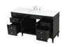 Elegant Decor VF31860BK 60 inch single bathroom vanity in black