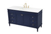 Elegant Decor VF31860BL 60 inch single bathroom vanity in blue