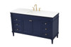 Elegant Decor VF31860BL 60 inch single bathroom vanity in blue Elegant Decor VF31860BL 60 inch single bathroom vanity in blue