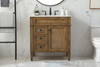 Elegant Decor VF12532DW 32 inch single bathroom vanity in driftwood