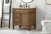 Elegant Decor VF12532DW 32 inch single bathroom vanity in driftwood