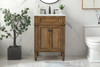 Elegant Decor VF12524DW 24 inch single bathroom vanity in driftwood