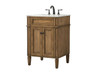 Elegant Decor VF12524DW 24 inch single bathroom vanity in driftwood