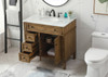 Elegant Decor VF12536DW 36 inch single bathroom vanity in driftwood Elegant Decor VF12536DW 36 inch single bathroom vanity in driftwood